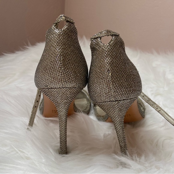 STUART WEITZMAN NUDIST SHIMMER HEELED SANDALS 120MM - Picture 5 of 12